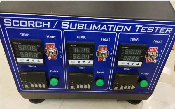 Max 250 Centigrade Textile Testing Equipment , Scorch Sublimation Color Fastness Tester