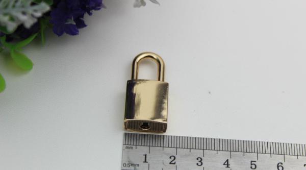 Korean style zinc alloy gunmetal color decorative lock with keys for bags