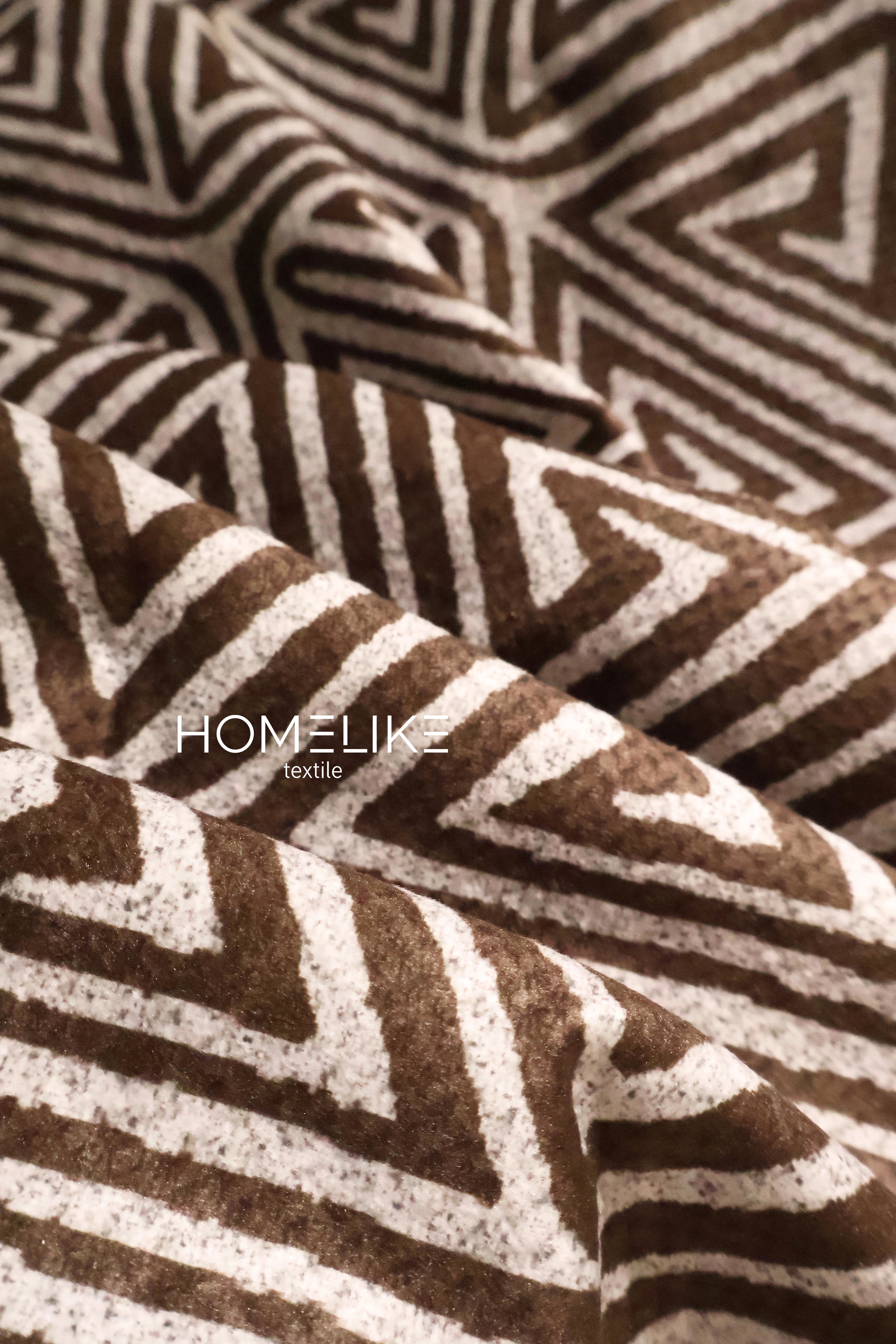 350gsm Luxry Geometric Patterned Digital Print For Sofa