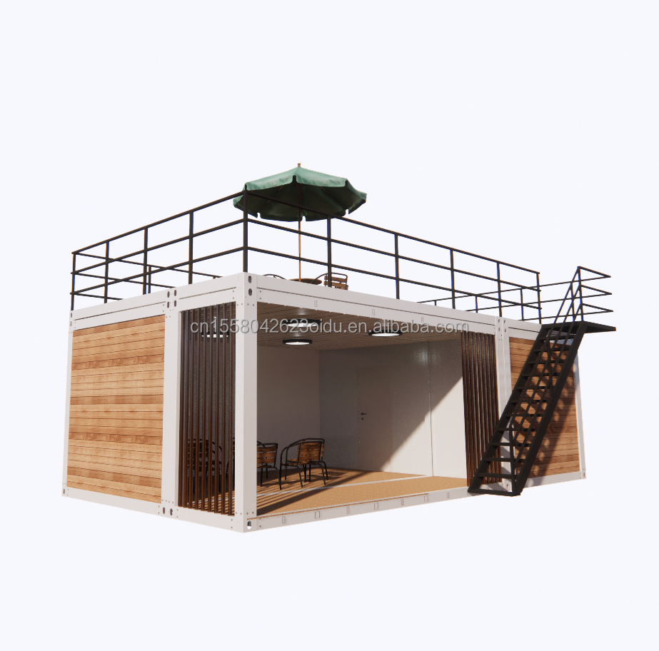 2-Bedroom Container Mobile House 20ft Wooden Luxury Garden Studio with Plane Packaging