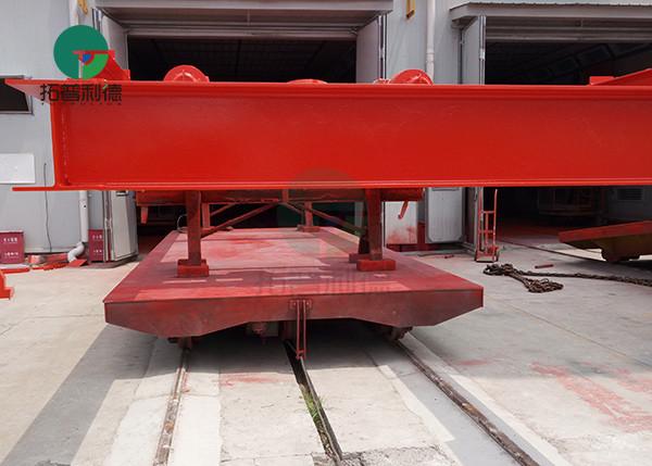 Custom Heavy Duty Electric Power Mold Transport Flat Rail Cart In Die Shop