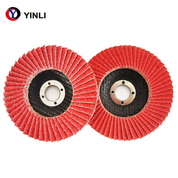 120 Grit Red Ceramic Flap Wheel VSM Flap Disc For Angle Grinder