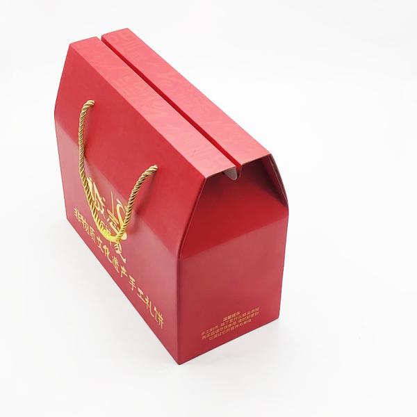 Caixas de presente de papel reciclado CMYK quadrado Kraft para embalagens de alimentos de ano novo Caixa de presente de papel para nozes
