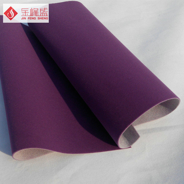 Soft Long Pile Purple Velvet Upholstery Fabric Flocked for Sofa Cover / Car Seat