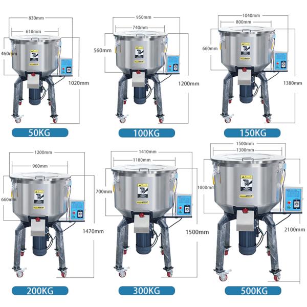 Stainless Steel Vertical Mixer 500kg Capacity 1.5kw Power