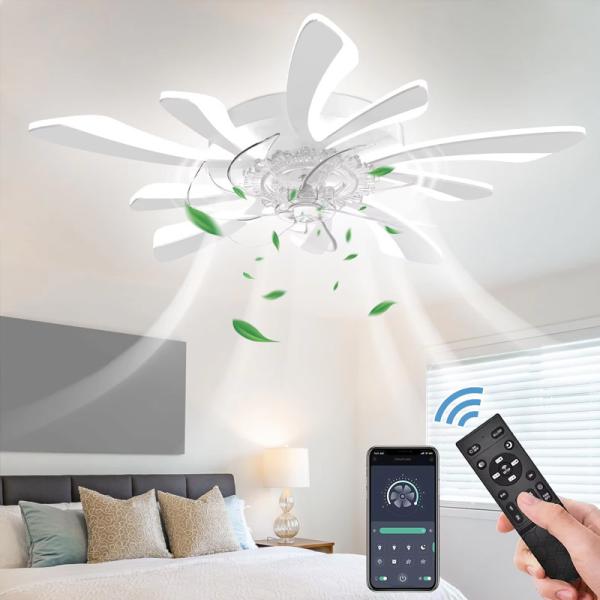 Multiple Mode LED Fan Lights 80W 500mm Remote Control for Living Room