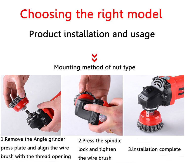 полировать металла потока щетки M14 чашки нержавеющей стали провода сверла 75mm