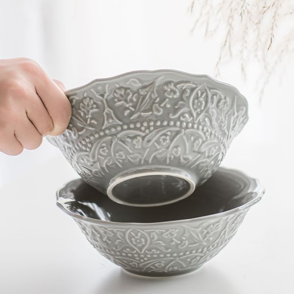 Бизнес подарки Ретро керамическая тарелка набор французская столовая тарелка рельефная посуда набор