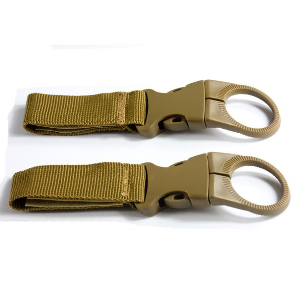 Outdoor Tactical Nylon Strap Keychain Water Bottler Holder Clip for Customized Request