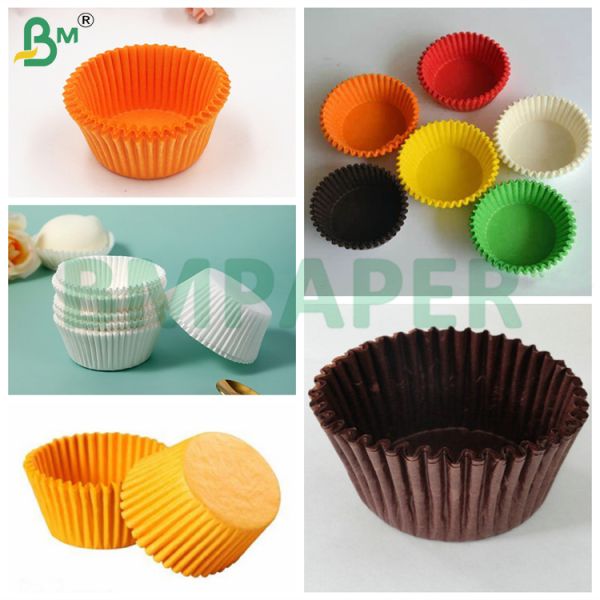 Resistencia a la grasa de papel deslizante fácil de 45 gramos de color para la fabricación de tazas de hornear