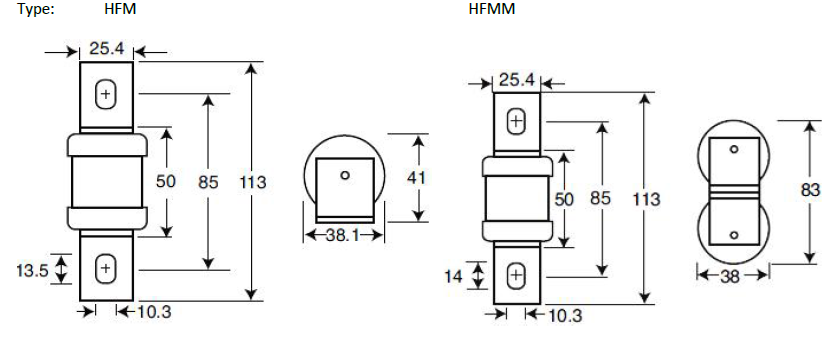 Fusível automotivo cerâmico do semicondutor BS88 4 dos fusíveis 690V da baixa pressão