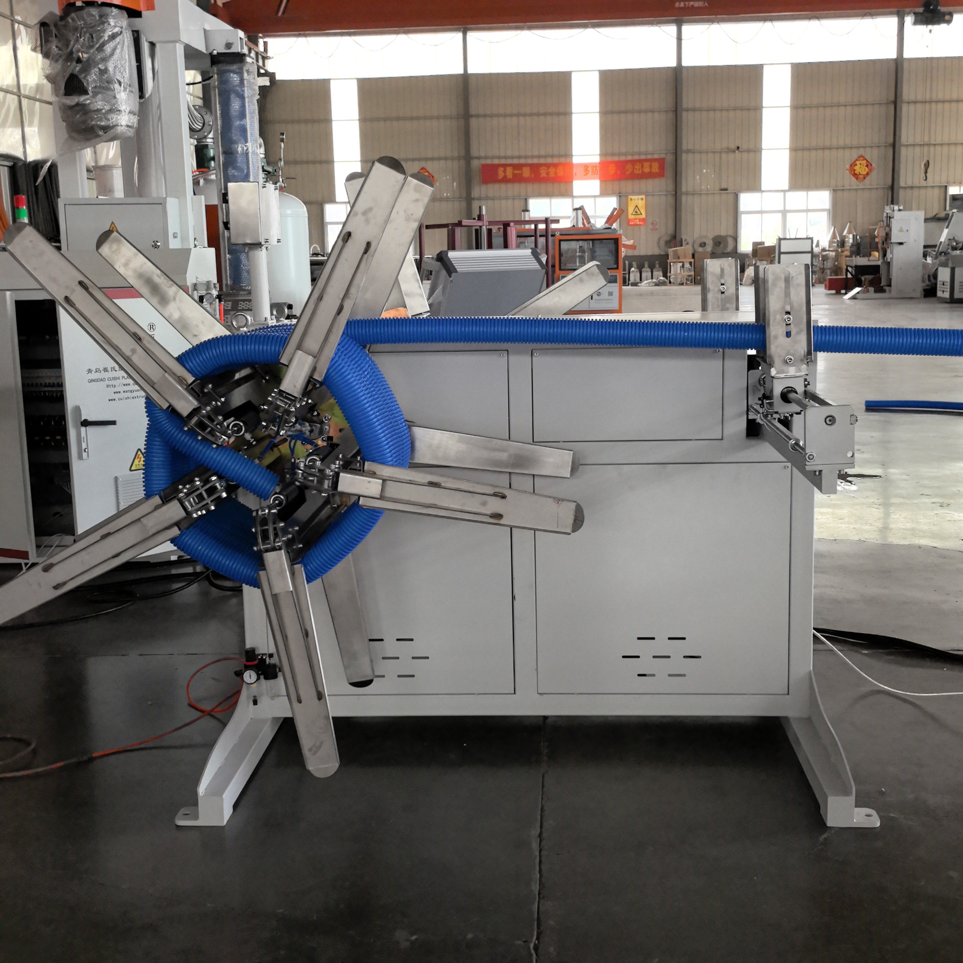 Plastic Flexible HVAC Air Duct Corrugated Pipe Production Line High Speed Extrusion Machine