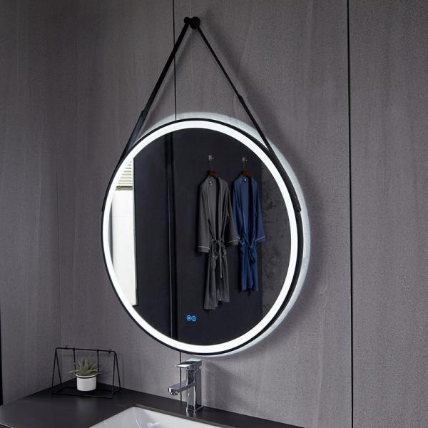 6500K Aluminium Frame Mirror 12V Touch Screen Wall Mirror Round