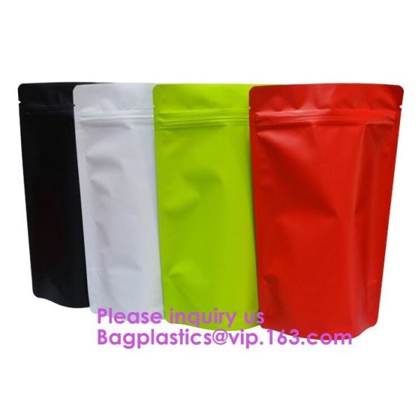 Matt Metalized Flat Bottom Pouch Coffee Beans Bag,Metal Hole PVC Travel Document Zip Pouch Packing Bags, Bagease, Bagpla