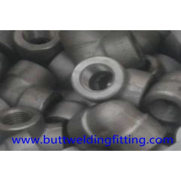 Stainless Steel Forged Pipe Fittings SW/TH 90DEG 6000LB Elbow ASTM A182 F316L