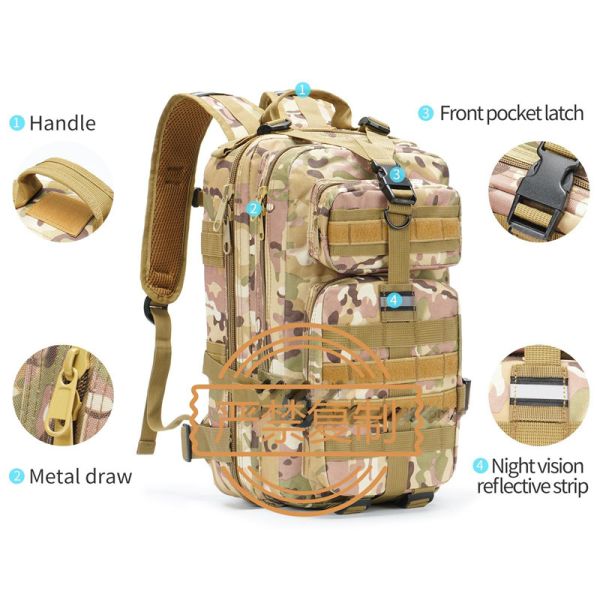 3P 28L Army Tactical Backpack Nylon Polyester Waterproof Military Backpack