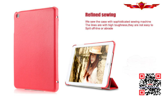 New 100% Brand New Ultra Thin Colorful Four Fold PU Leather Cover Case For Ipad Mini