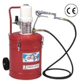 Pneumatic Grease Barrel Pump With Wheels 20 Liters 405 Bar
