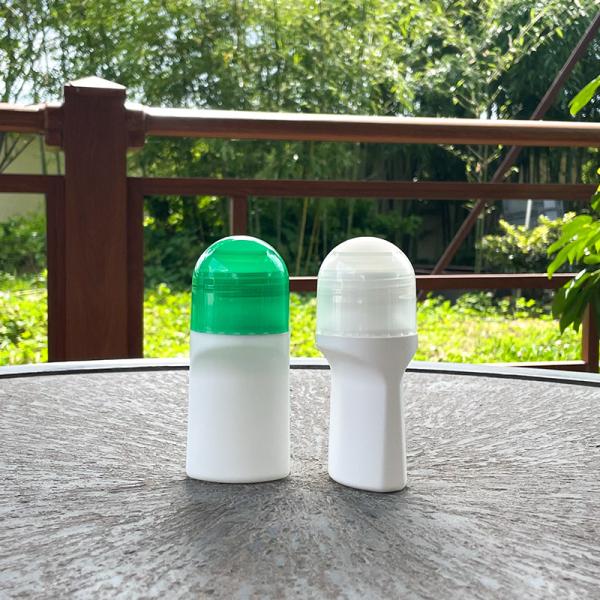 Flat 75ml Roller Deodorant Container Skincare PP Plastic Cosmetic Deodorant Bottle Under Arm Roll On Deodorant Bottle