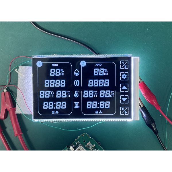Customized Size 3.3V VA Touch LCD Screen Segment Display White Digits 78PIN