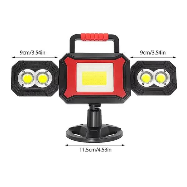 2025 Hot Sale Three-page Lamp Rotating Folding Mobile Charging Strong Magnetic Adsorption Car Inspection Lighting Work Lamp COB