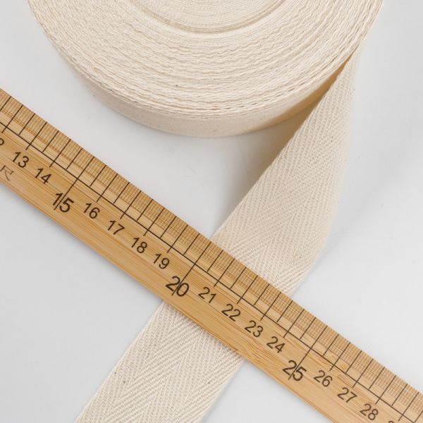 Простая натуральная хлопчатобумажная лента 10 мм-50 мм