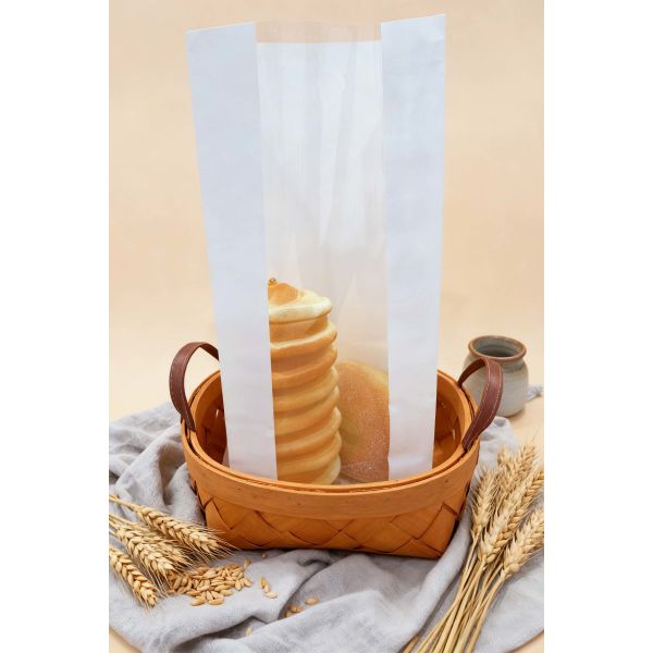 Custom kraft paper  claer window SOS bag Bakery Bag Bread Bag Food Bag