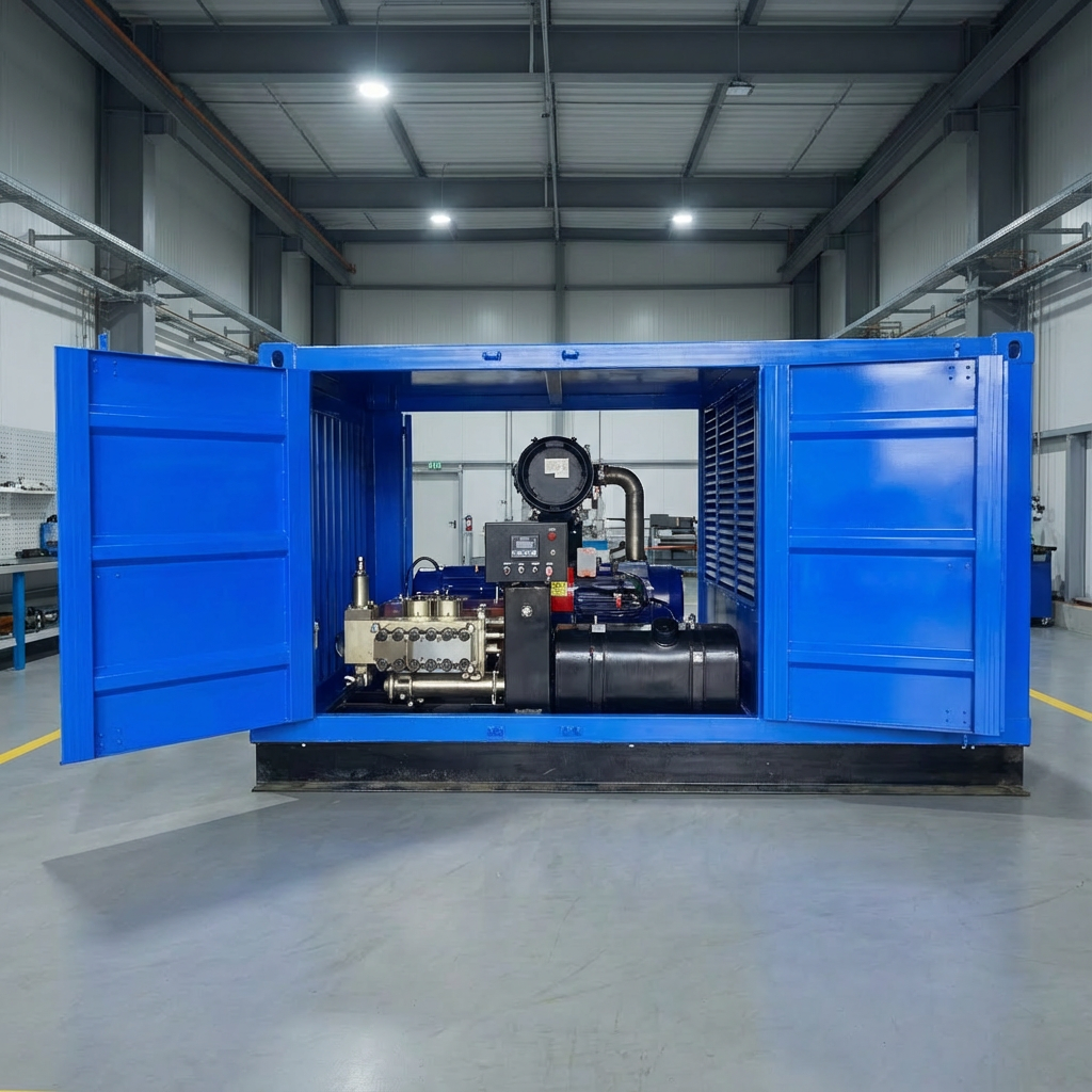 450L/min large water flow high pressure water jet machine with diesel drive