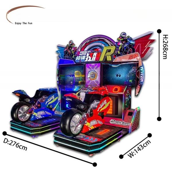 Coin Pusher HD 2 Player Arcade Car Racing Machine Motorbike Arcade Machine 400W