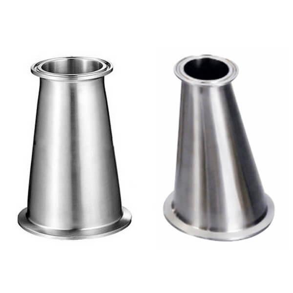 Eccentric Sanitary Concentric Reducer Fittings , Threaded Sanitary Tri Clamp Fittings