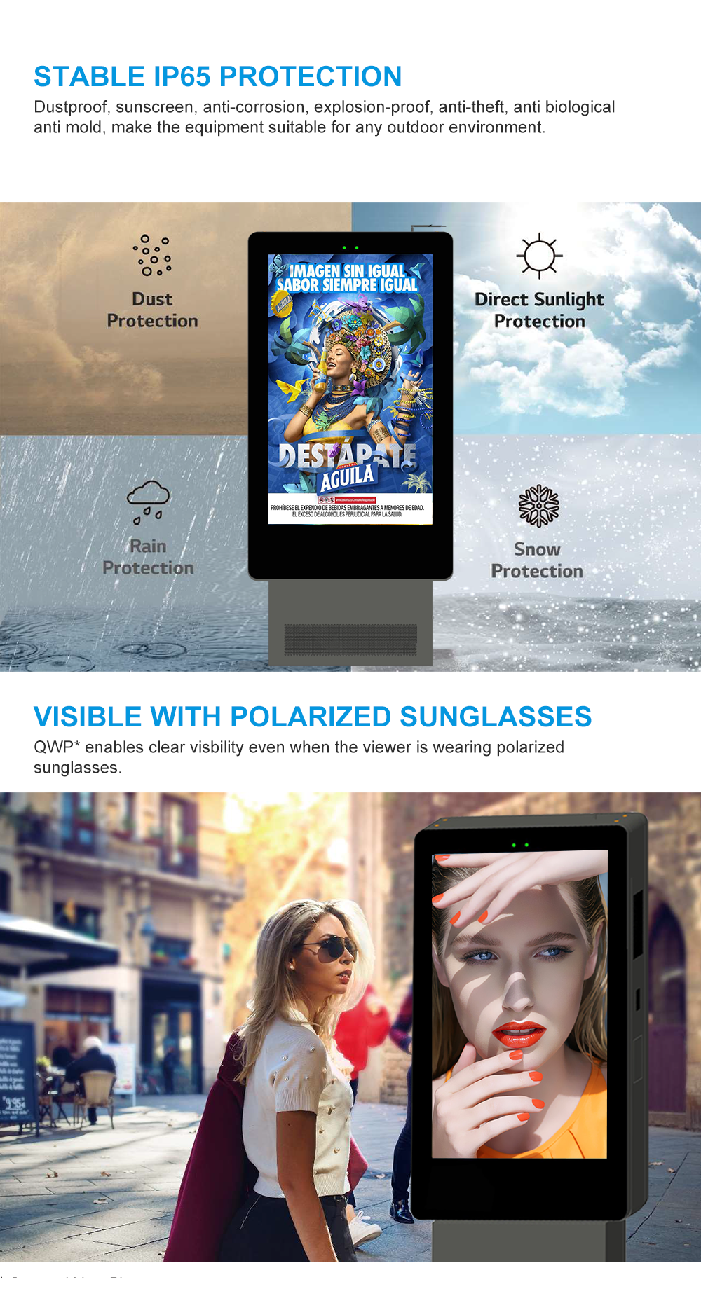 55 inch Outdoor Double sided Digital Signage