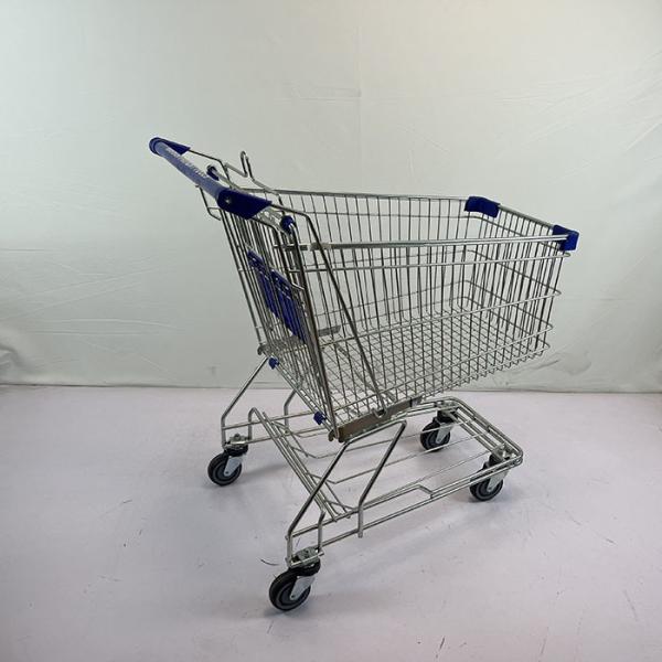 Q195 Steel 125L Asian Supermarket Metal Storage Shopping Trolley SGS Certificate