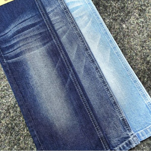 Tejido vaquero elástico azul oscuro de 10OA*10/20 75D para vaqueros de mujer, 9.5oz JSD3141