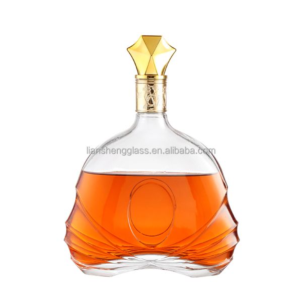 Botella de vidrio para estampado en caliente 200ml 375ml 500ml bebidas alcohólicas Vodka Gin