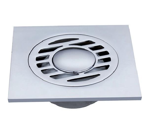 Chrome Plated Finishing Bathroom Hardware Sets Brass Floor Drain