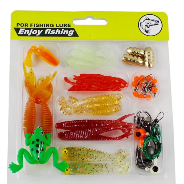 Colorful Fishing Tackle Set Plastic Metal Fishing Tackle Bait