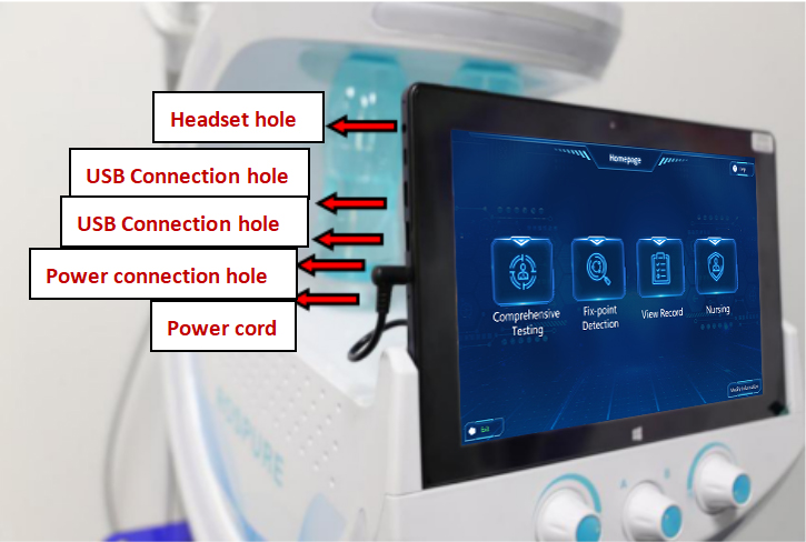 Máquina de limpieza azul hielo con tecnología de microdermoabrasión de hidratación