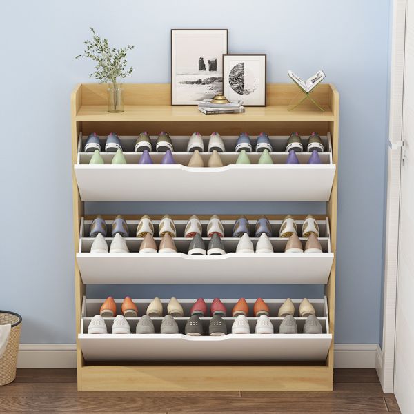 OEM Waterproof Shoe Rack , 126cm Height Narrow Shoe Cabinet