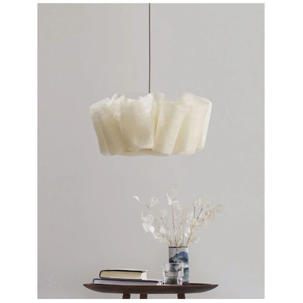 Suspend Lamp Fixtures Dining Room Minimalism E27 Wabi Sabi Handmade Fabric Pendant Lights(WH-WP-131)