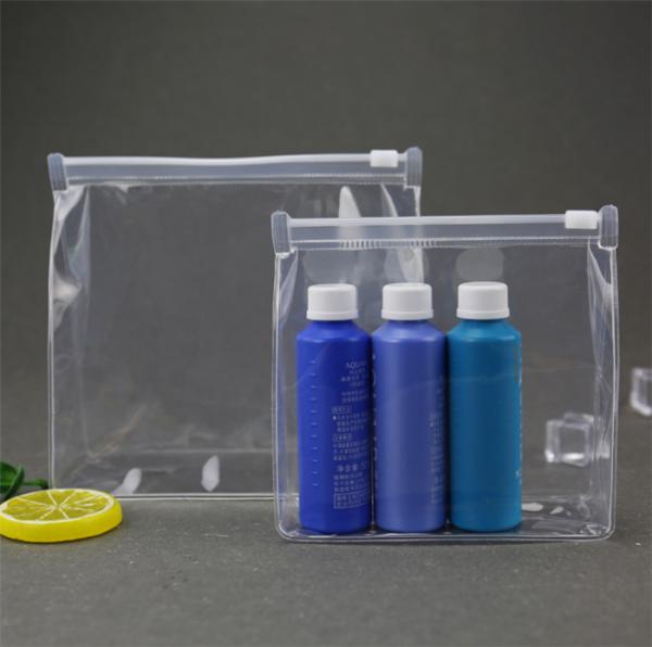 Leak Prevention PVC Cosmetic Bag , Clear Cosmetic Bags For Travel / Beach