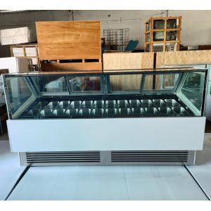Sliding Door Ice Cream Display Cabinet Commercial Fan Cooling