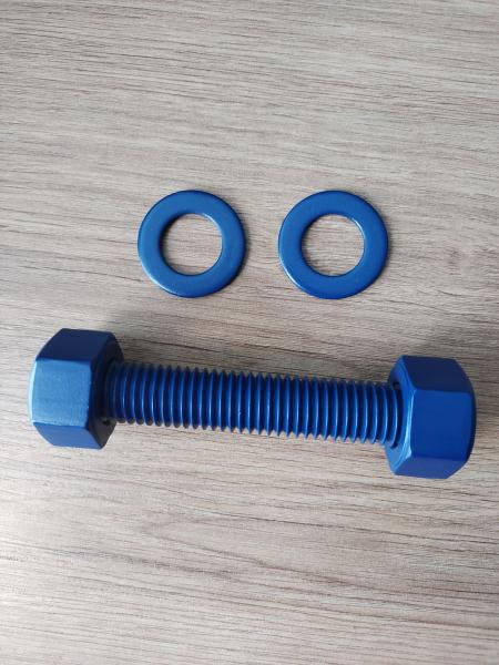 Good Partner for Stud Bolt c/w 2 Heavy Hex Nuts & 2 Plain Washers Totally with PTFE Coating Finish