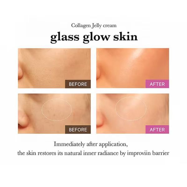 Crème Visage Végétale PDRN Personnalisée Bio Hydratante Raffermissante Hydratant Acide Hyaluronique Collagène Crème Gelée Vitamine E Huile d'Olive