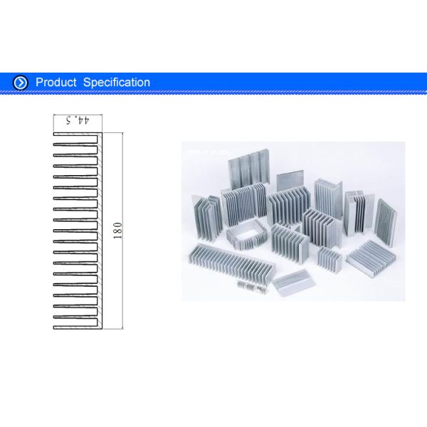 Sliver Anodized Industrial Aluminium Profiles , High Power Extruded Aluminum Heat Sink Enclosure