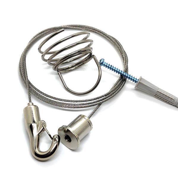 Adjustable Height Hooks Cable Gripper Use With Wire Rope To Hang Acoustic Panels