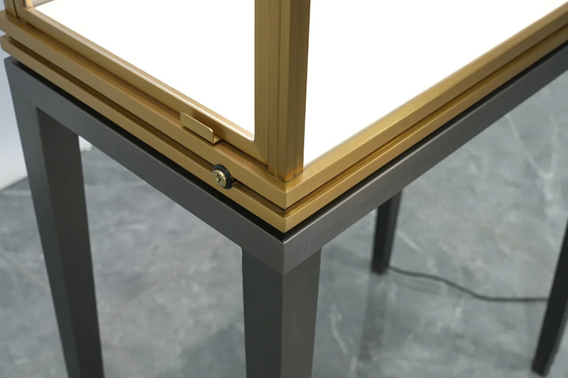 Tall Jewelry Showcase Cabinet Two Tone Custom Jewelry Showcases Gold Black
