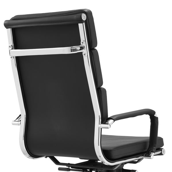 Office Leather Office High Back Chair Executive Wooden Frame Office Chair