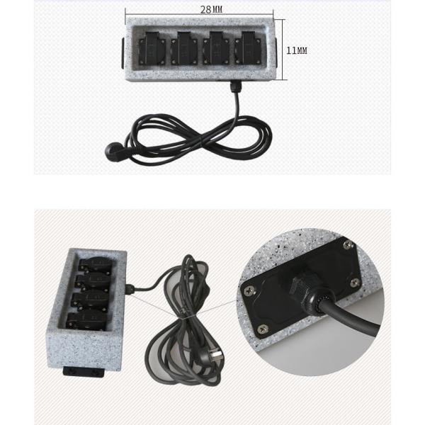 Outdoor Wall Mounted Electrical Power Socket Outlet Imitation Marble Polyethylene Plastic