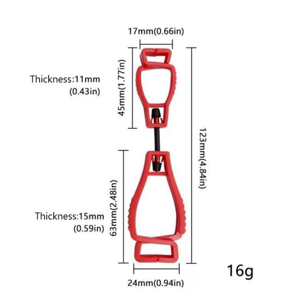 Custom High Strength POM Plastic Anti-lost Safety Non Slip Glove Clip Holder for Work Gloves