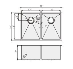 Household Double Bowl Kitchen Sink Quiet Performance For Static Caravanowl